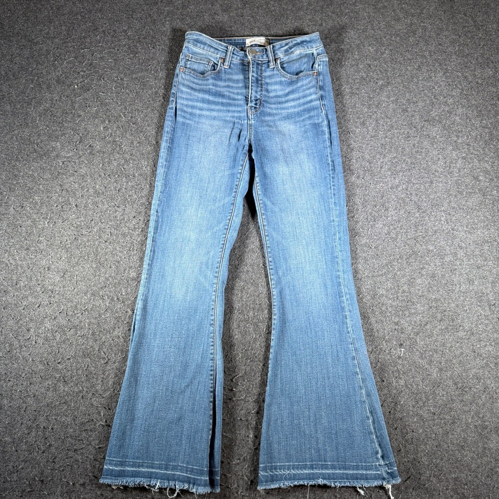 BKE Billie Slim Fit High Rise Super Flare Jeans Medium Wash 27x30 AXB907S